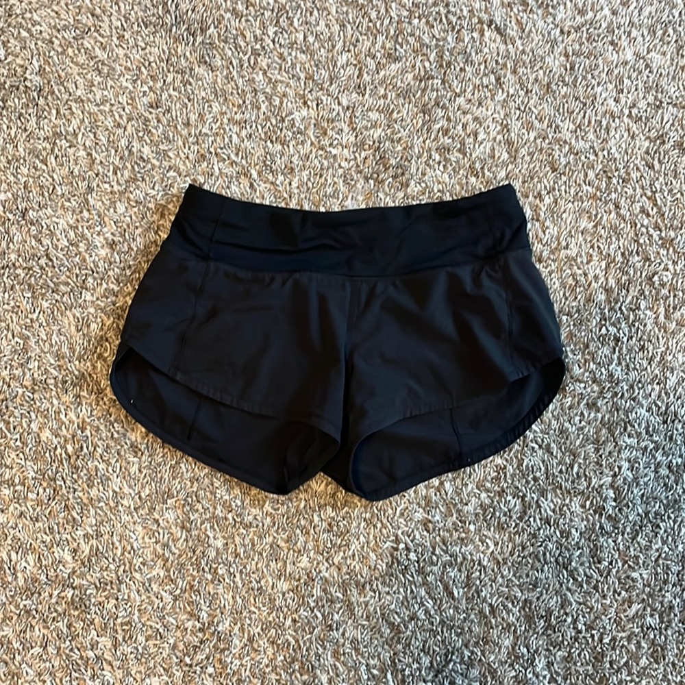 Size 2 Black Lululemon Running Shorts